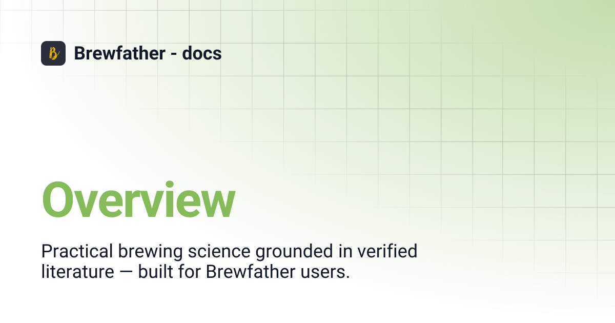 Overview | Brewfather - docs