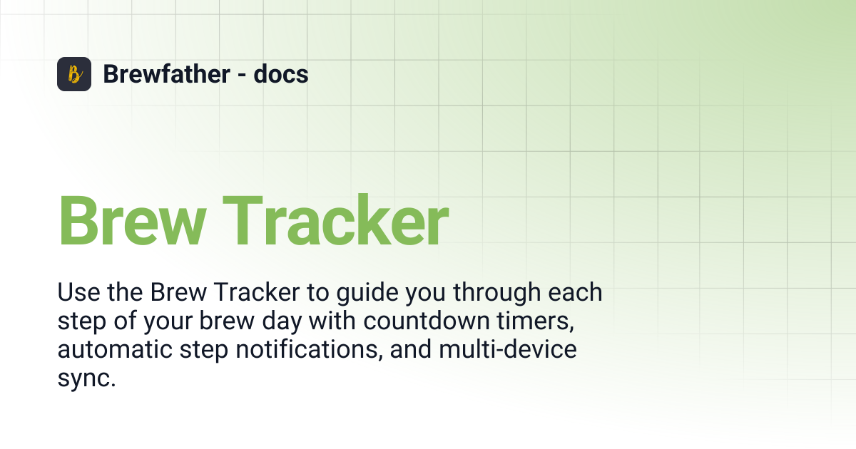 Brew Tracker | Brewfather - docs